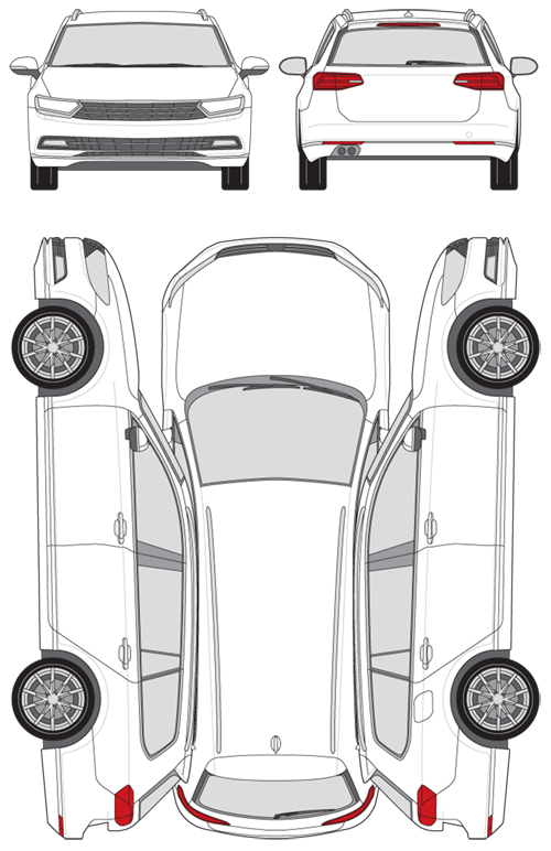 Klikk for å markere skade på bilen